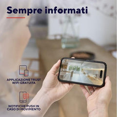 TELECAMERA SICUREZZA IPCAM FISSA DA INTERNO WI-FI 2,4GHz + 5 GHz - TRUST IPCAM-2900 INDOOR - BIANCO