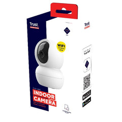 TELECAMERA SICUREZZA IPCAM 360° DA INTERNO WI-FI 2,4GHz + 5 GHz - TRUST IPCAM-2800 INDOOR - BIANCO