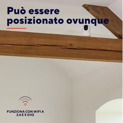 TELECAMERA SICUREZZA IPCAM 360° DA INTERNO WI-FI 2,4GHz + 5 GHz - TRUST IPCAM-2800 INDOOR - BIANCO