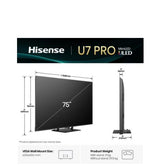 75 U7Q PRO MINI LED 4K UHD SMART VIDAA REFRESH RATE 165HZ