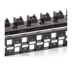 EQUIP - PATCH PANEL 24-PORTE KEYSTONE NON SCHERMATO 19" 1U, Nero