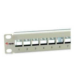 EQUIP - PATCH PANEL 12-PORTE KEYSTONE SCHERMATO, 1U 10" - Grigio Chiaro