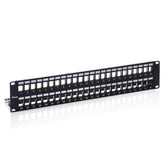 EQUIP - PATCH PANEL 48-PORTE KEYSTONE CAT.6 SCHERMATO 19" 2U, Nero