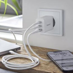POWER ADAPTER 2 USB-C + 1 USB A GAN 65W
