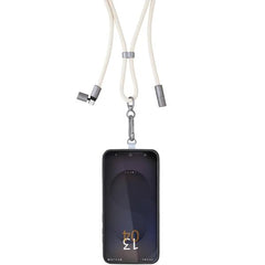 Cordino di ricarica USB-C e portacellulare 2 in 1 Beige