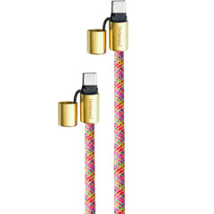 Cordino di ricarica USB-C e portacellulare 2 in 1 Neon Mix