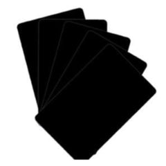 CARD,FOOD SAFE PVC,30 MIL,BLACK/BLACK,GLOSSY (500 BOX)