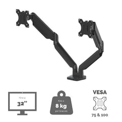 BRACCIO MONITOR DOPPIO PLATINUM SERIES COLORE NERO