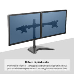 BRACCIO MONITOR DOPPIO CON PIEDISTALLO SEASA