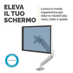 BRACCIO MONITOR SINGOLO PLATINUM COLORE ARGENTO