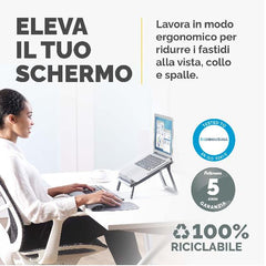 I-Spire Series™ Supporto Laptop Inclinabile - Nero