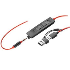 Cuffia HP Poly Blackwire 3325 Stereo USB-C Headset +3.5mm Plug +USB-C/A Adapter