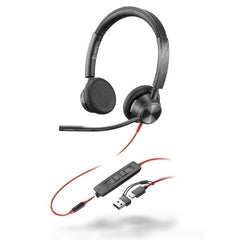 Cuffie HP Poly Blackwire 3325 USB-C/A + AUX 3,5 mm MS