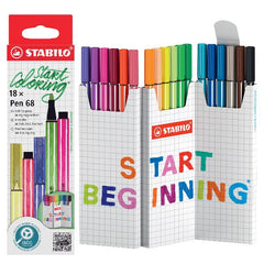 STABILO PEN 68 ZIG ZAG DESKSET DA 18