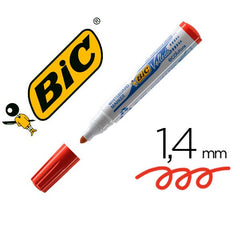 Rotulador bic velleda para pizarra rojo punta redonda 1,3 mm