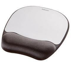 9175801 Tappetino mouse con poggiapolsi in Memory Foam - Argento