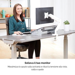 BRACCIO MONITOR SINGOLO EPPA COLORE BIANCO