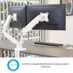 BRACCIO MONITOR DOPPIO EPPA COLORE BIANCO