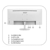 PRO MP341CQW, QHD, 100Hz, HDMI/DP, SPEAKERS, BIANCO