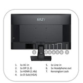 PRO MP245G, FHD, 100Hz, HDMI/DP/VGA, SPEAKERS, EPEAT