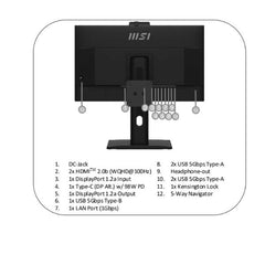 PRO MP275QPDG, QHD, 100Hz, HDMI/DP, TYPE-C 98W, SPEAKERS, PIVOT, ATTACCO VESA, WEBCAM INTEGRATA, PORTA LAN, USB HUB, EPEAT