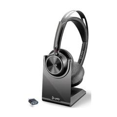 Cuffie HP Poly Voyager Focus 2 MS USB-C+USB-C/A Adapter+Charging Stand