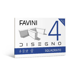 FAVINI 4 - ALBUM DA DISEGNO LISCIO SQUADRATO D3 220g/m2