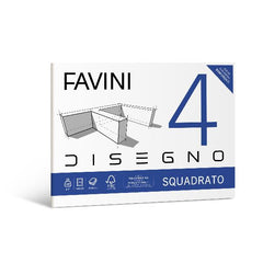 FAVINI 4 - ALBUM DA DISEGNO LISCIO SQUADRATO D4 220g/m2