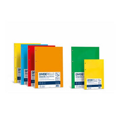 DIVIDERELLO RUBRICABILE – MIX COLORI FORTI (5 COLORI) - 16x21 cm - 220 g/m2 - 10 fogli