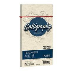 CALLIGRAPHY pergamena - Naturale - 11x22 cm - 90g/m2 – 25 buste