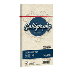 CALLIGRAPHY pergamena - Naturale - 11x22 cm - 90g/m2 – 25 buste