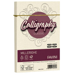 CALLIGRAPHY millerighe - Avorio - 12x18 cm - 100g/m2 – 25 buste