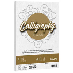 CALLIGRAPHY lino - Bianco - 200g/m2 – 50 fogli