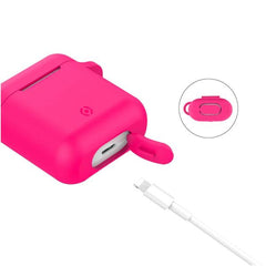 AIRCASE - Custodia in silicone morbido compatibile con Airpods 1st Gen. / 2nd Gen.