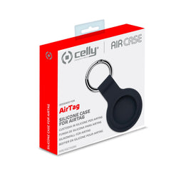 AIRCASETAG - Custodia in silicone morbida con gancio in metallo compatibile con Airtag 1a Gen/2a Gen