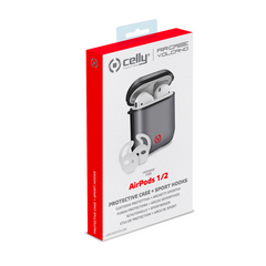 AIRCASE - Custodia in silicone morbida con gancio in metallo compatibile con Airtag 1a Gen/2a Gen
