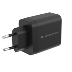 CARICATORE PD USB 2-PORTE 45W GaN, 1x USB-C, 1x USB-A, QC 3.0, PPS, PD 3.0