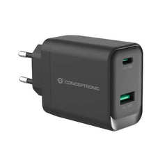 CARICATORE PD USB 2-PORTE 45W GaN, 1x USB-C, 1x USB-A, QC 3.0, PPS, PD 3.0