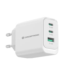 CARICATORE PD USB 3-PORTE 65W GaN, 2x USB-C, 1x USB-A, QC 3.0, PPS, PD 3.0