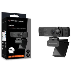 WEBCAM 4K 8.3MP AUTOFOCUS CON DOPPIO MICROFONO, 120° GRANDANGOLO (Adattatore USB-C incluso)