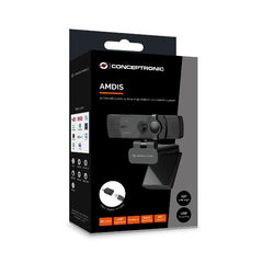 WEBCAM 4K 8.3MP AUTOFOCUS CON DOPPIO MICROFONO, 120° GRANDANGOLO (Adattatore USB-C incluso)