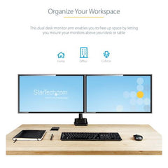 Supporto Doppio Monitor per Scrivania - Braccio per 2 Monitor VESA fino a 32"