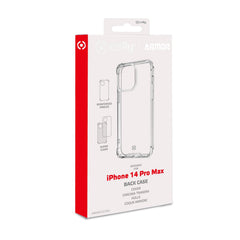 ARMOR - Cover rigida trasparenti con bordi corrazzati e angoli rinforzati compatibile con Apple iPhone 14 Pro Max