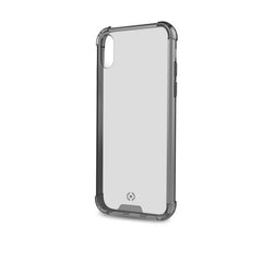 ARMOR - Cover rigida trasparenti nero con bordi corrazzati e angoli rinforzati compatibile con Apple iPhone Xs Max