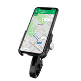 ARMORBIKE - Supporto per smartphone universale utilizzo bici, ebike, monopattino ultra resistente in metallo, dotato di alette con viti manuali, gancio regolabile, ruotabile a 360°