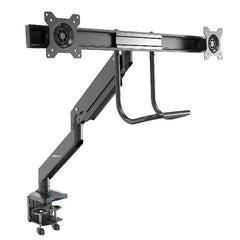 Braccio per doppio monitor da tavolo - 2 porte USB 3.0