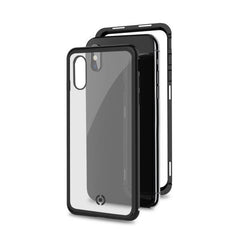 ATTRACTION - Cover magnetica con bordi in alluminio, protezione 360° compatibile con Apple iPhone Xs/ iPhone X