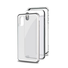 ATTRACTION - Cover magnetica con bordi in alluminio, protezione 360° compatibile con Apple iPhone Xs/ iPhone X
