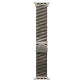 Loop in maglia milanese in titanio naturale (49 mm) - Large
