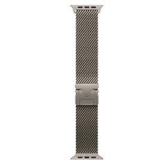 Loop in maglia milanese in titanio naturale (49 mm) - Small